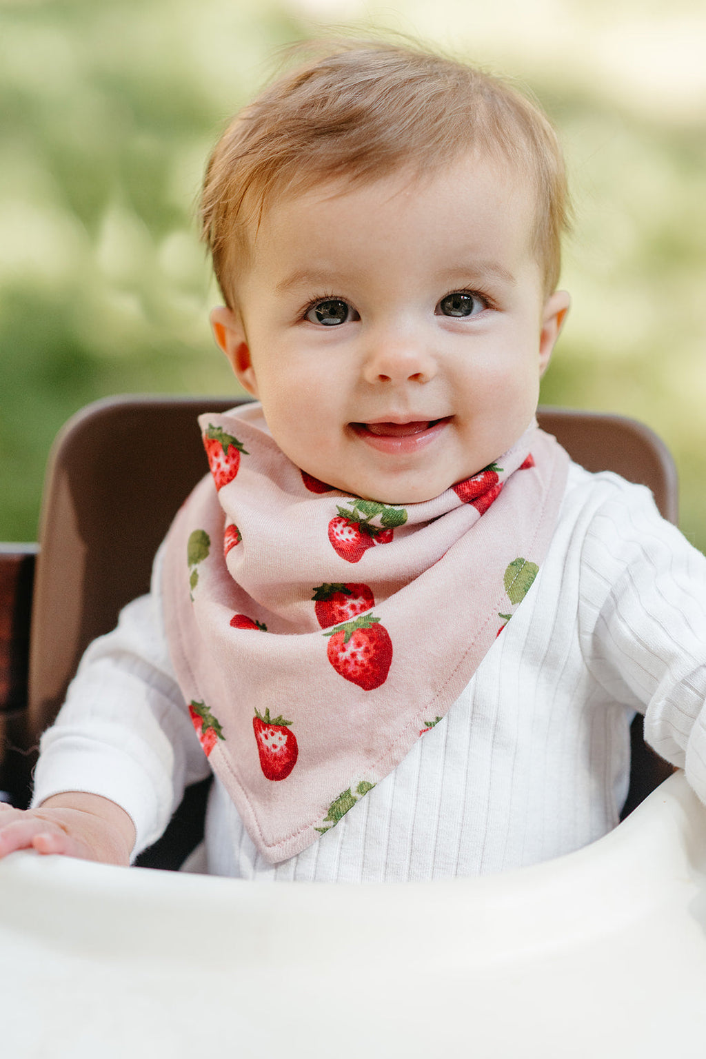 Milkbarn Strawberry Organic Cotton Kerchief Bib | Playroom Avenue