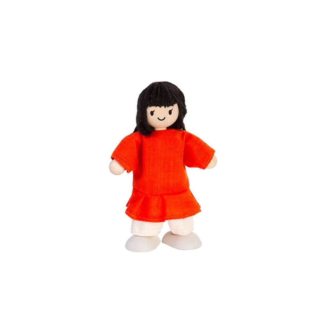 PlanToys Girl Dollhouse Figure - Fair Skin Tone | Playroom Avenue