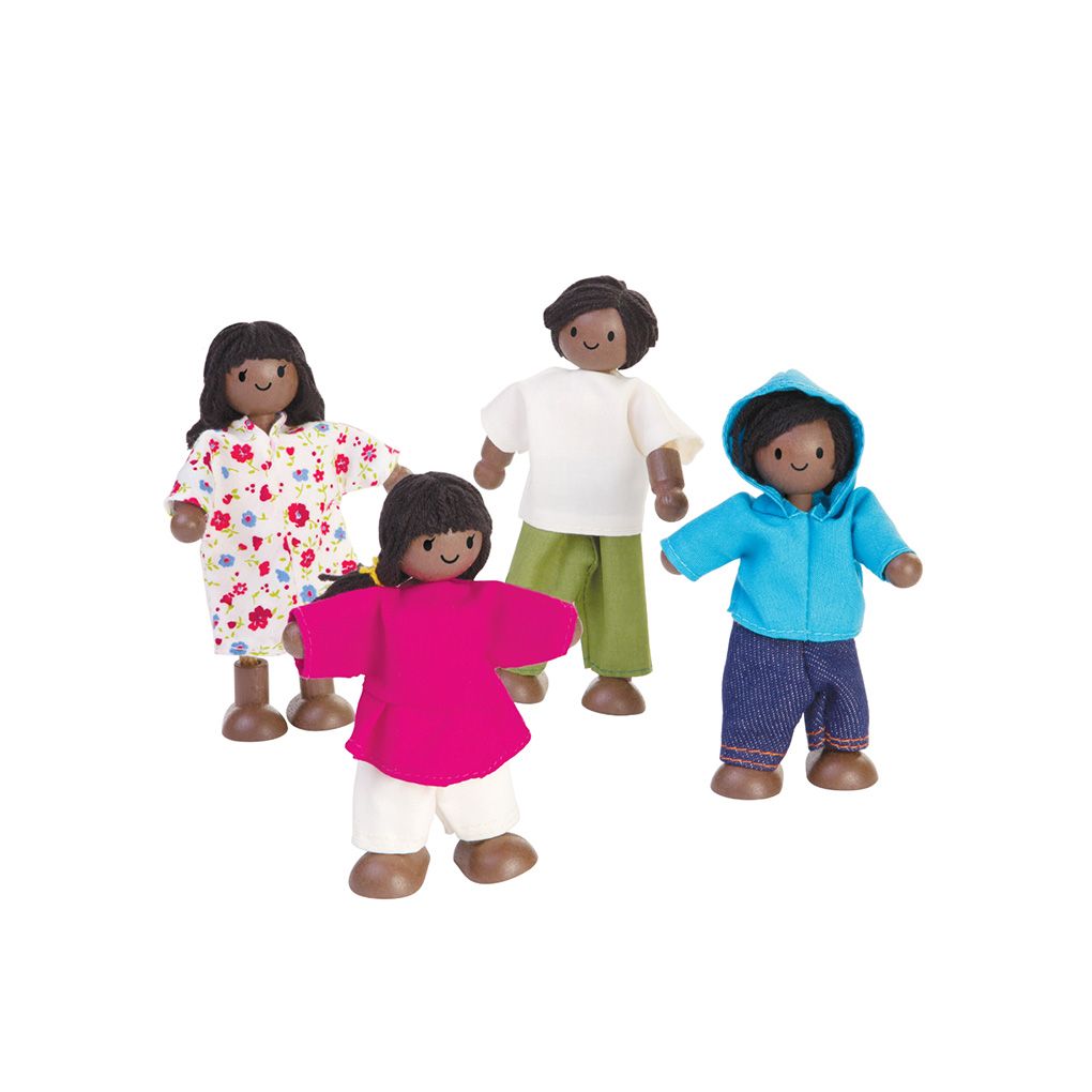 PlanToys Doll Family - Dark Skin Tone | Playroom Avenue