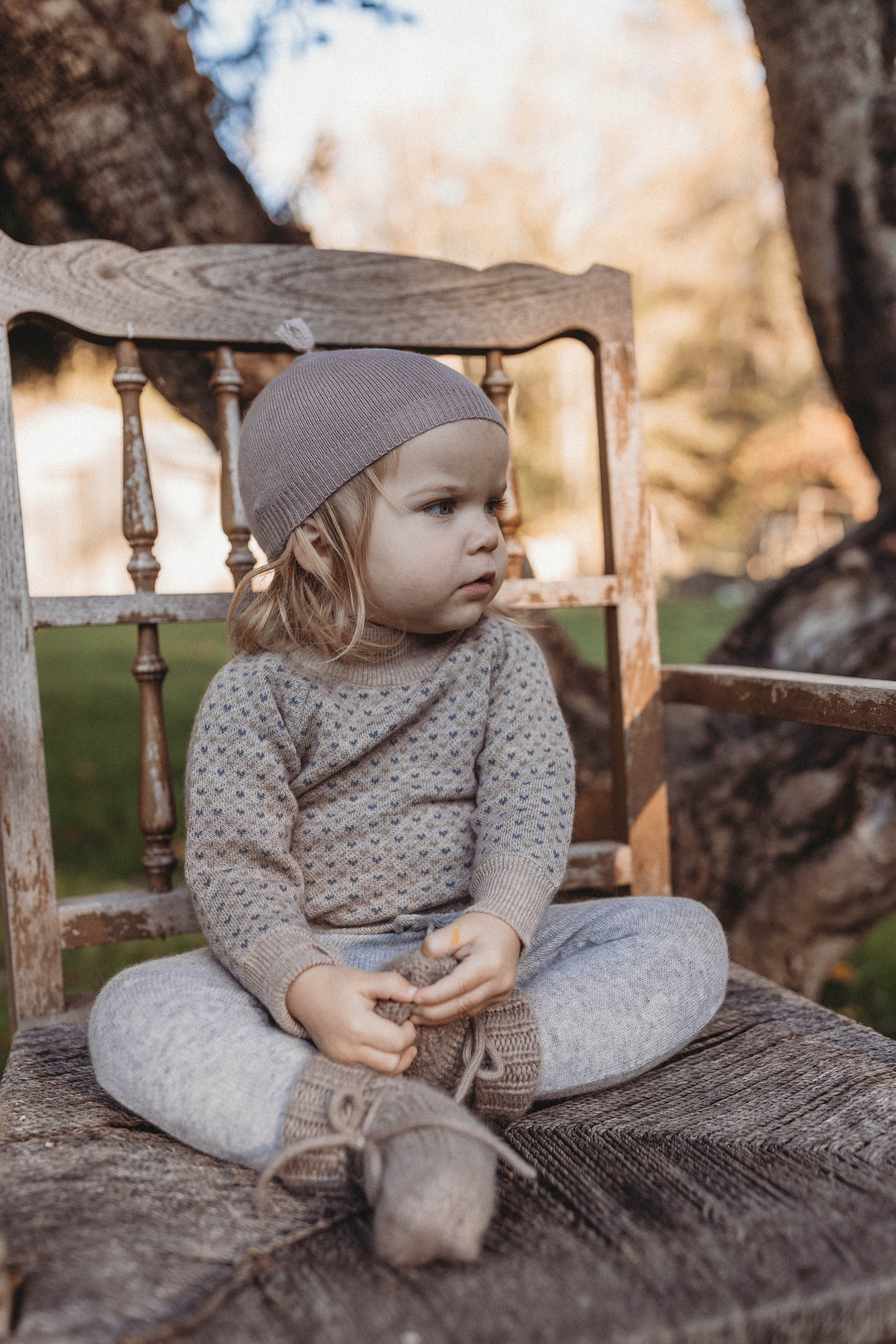 La Petit Lapin Cashmere Footless Leggings | Grey Dawn | Playroom Avenue