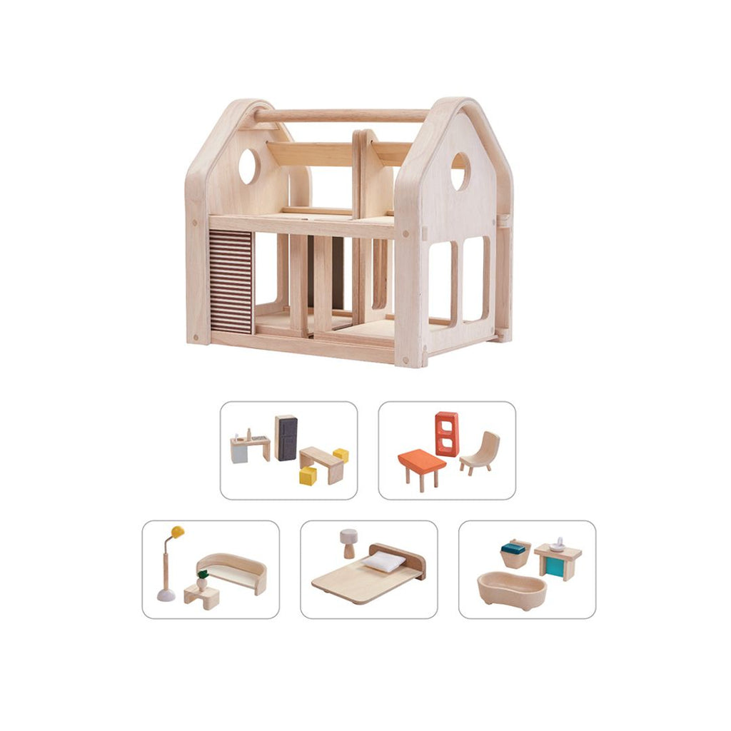PlanToys Slide N Go Dollhouse | Playroom Avenue