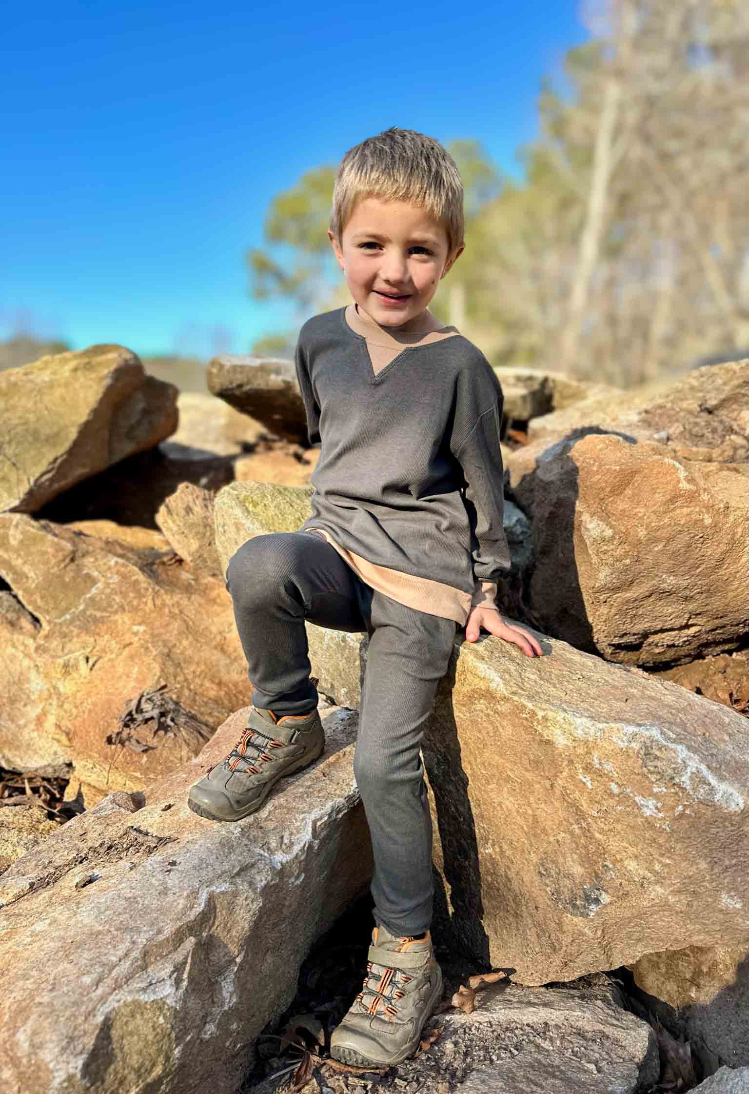 Keep the Littles Wild Ribbed bamboo joggers | Playroom Avenue