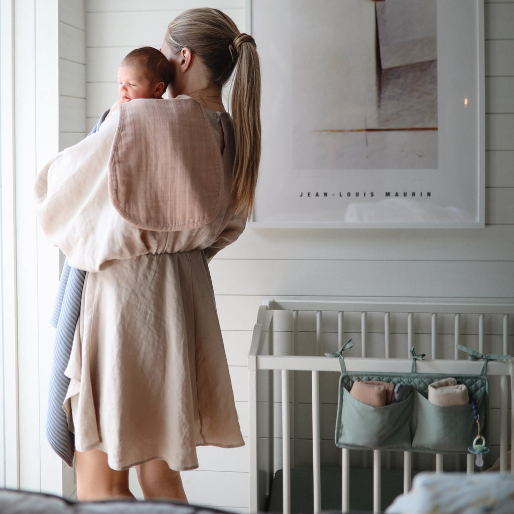 Mushie Organic Cotton Muslin Burp Cloth 2-Pack | Playroom Avenue