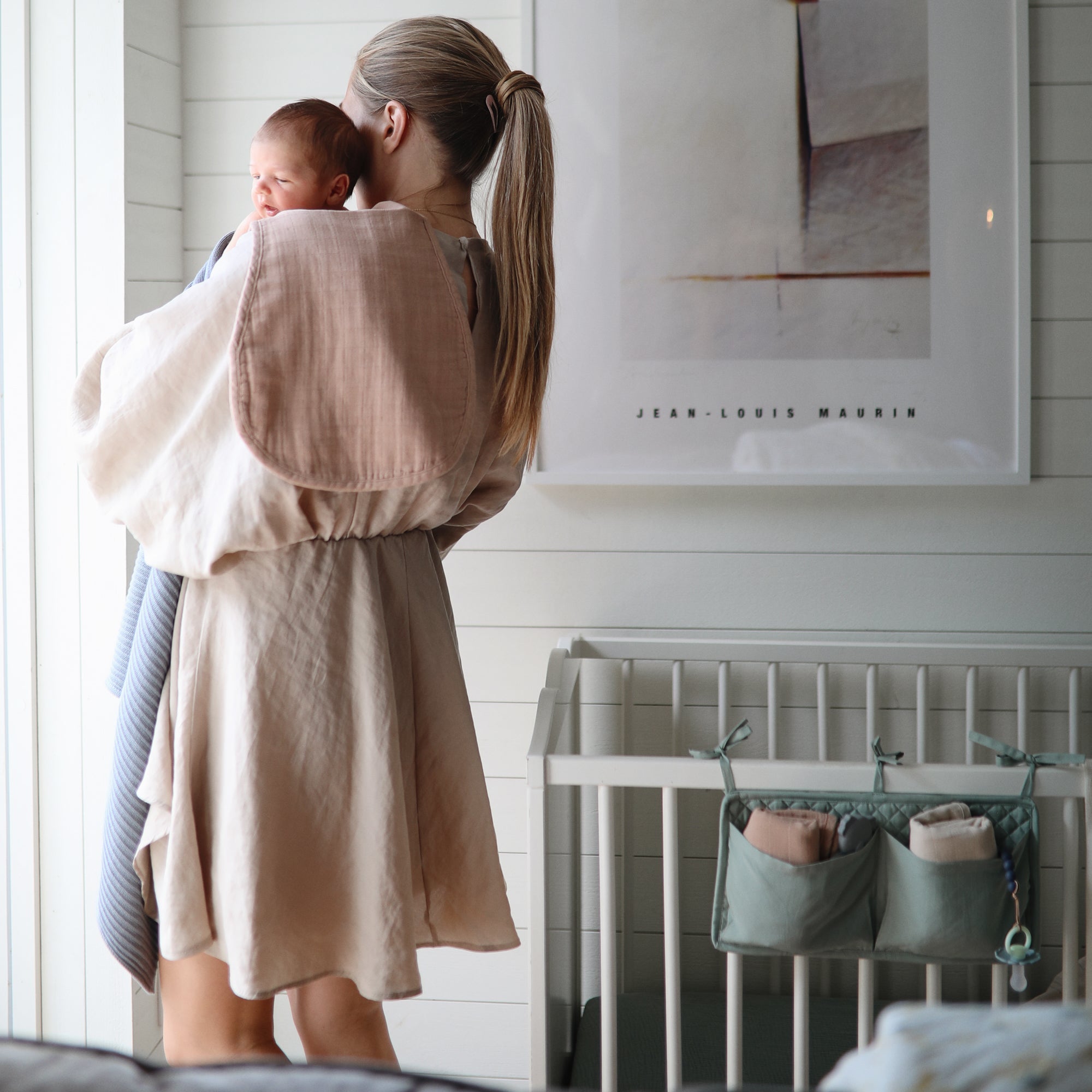 Mushie Organic Cotton Muslin Burp Cloth 2-Pack | Playroom Avenue