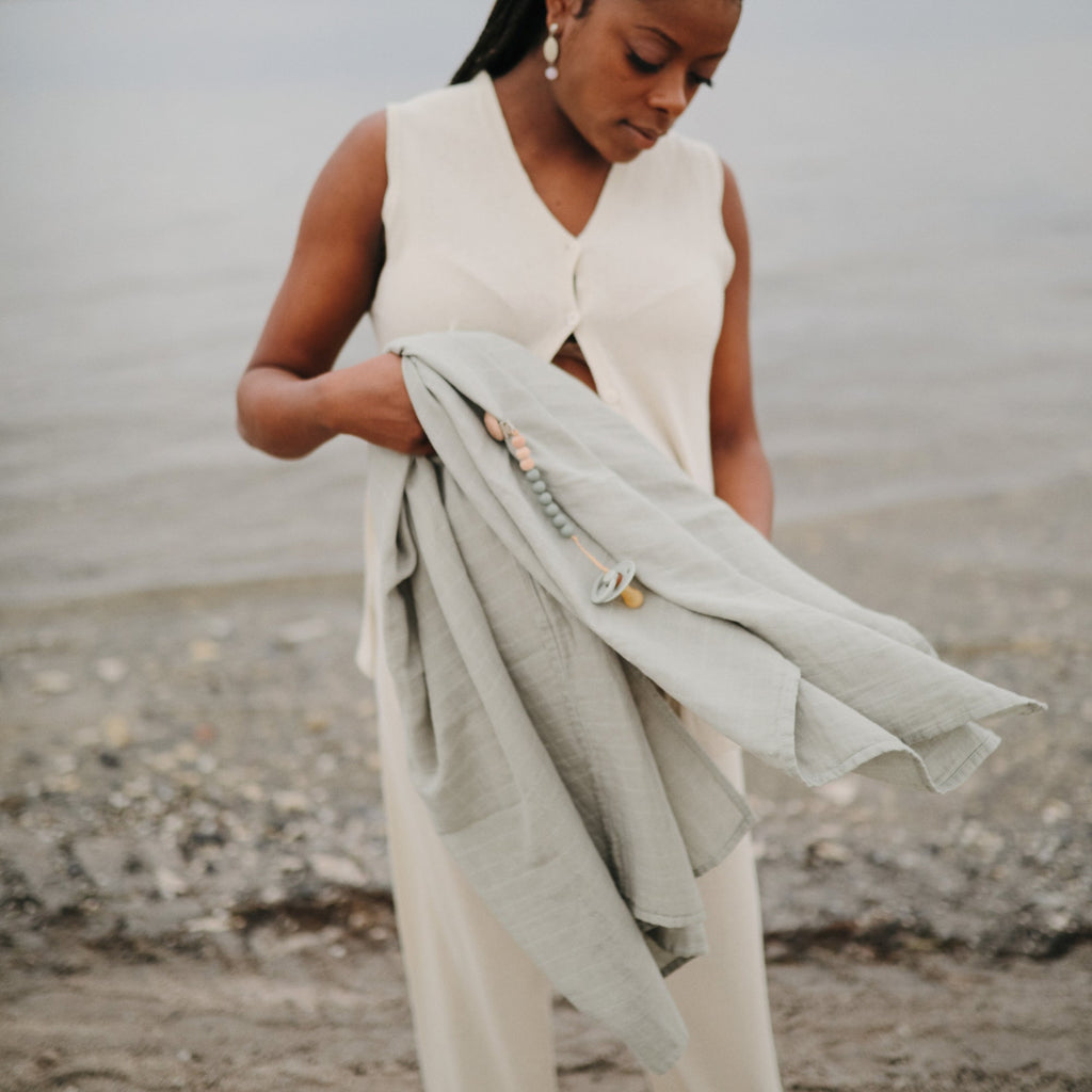 Mushie Organic Cotton Muslin Swaddle Blanket | Playroom Avenue