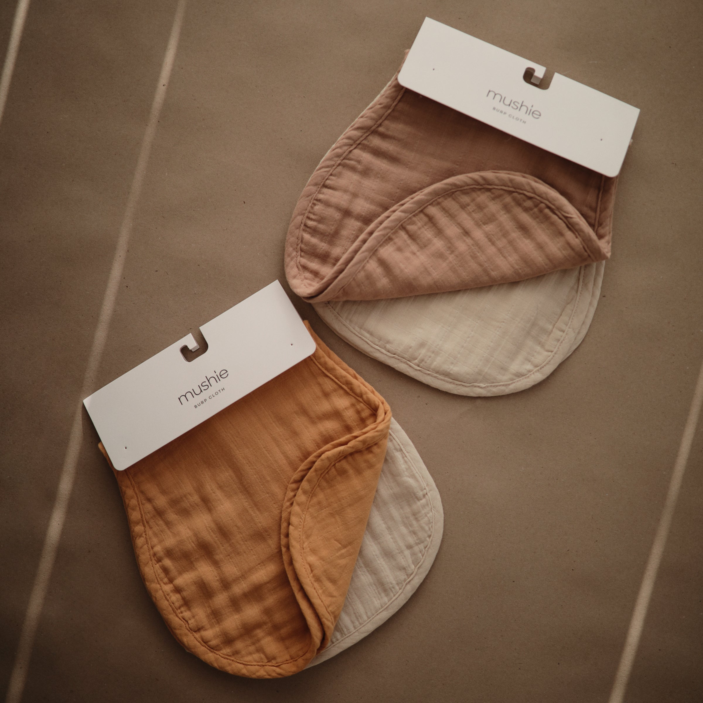 Mushie Organic Cotton Muslin Burp Cloth 2-Pack | Playroom Avenue