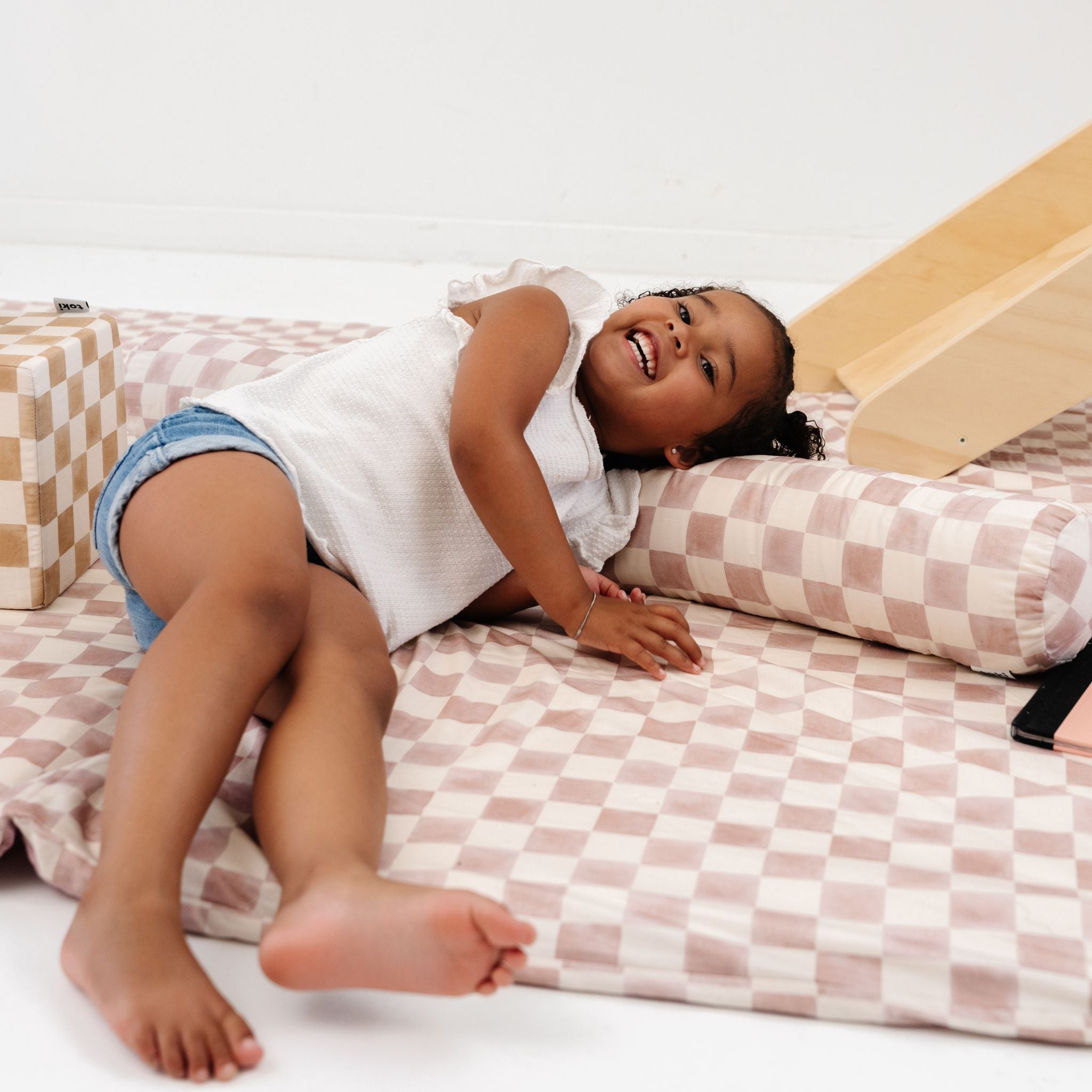 Toki Kids Checker Gumdrop Support Pillow - Playroom Avenue