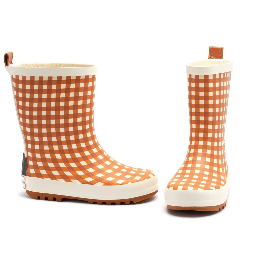 GRECH & CO. Classic Rain Boots | Sienna Gingham | Playroom Avenue