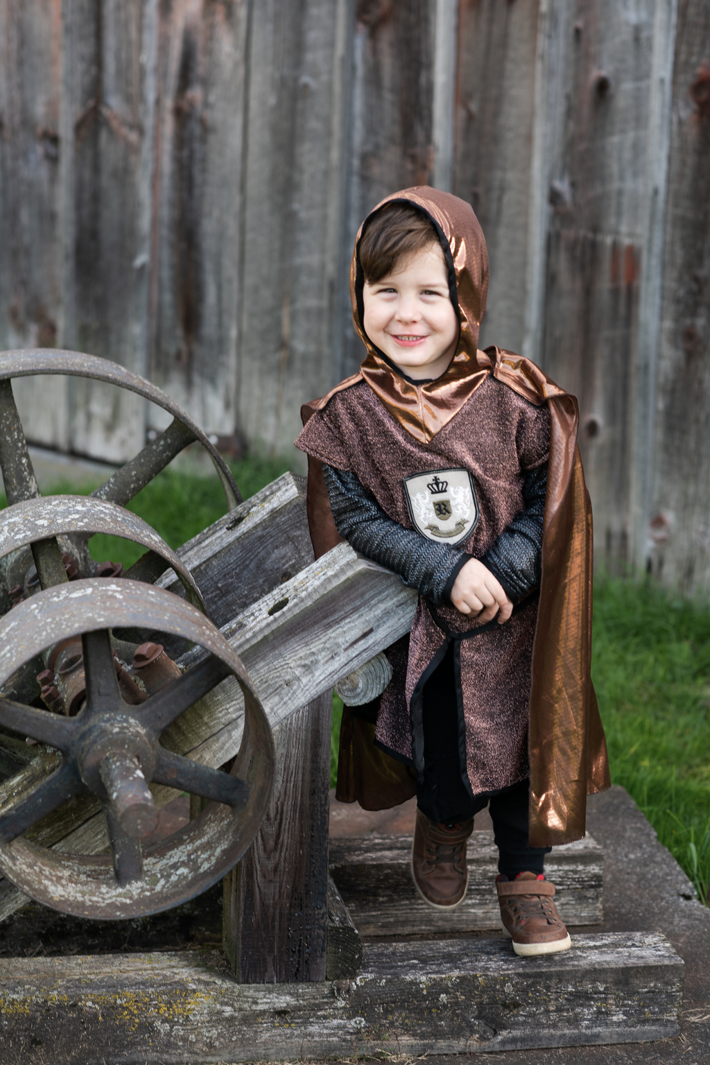 Great Pretenders Brilliant Copper Knight Tunic with Cape | Playroom Avenue