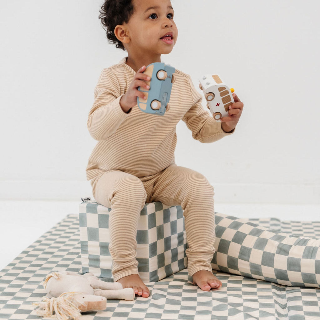 Toki Kids Checker Matcha Play Cube | Playroom Avenue