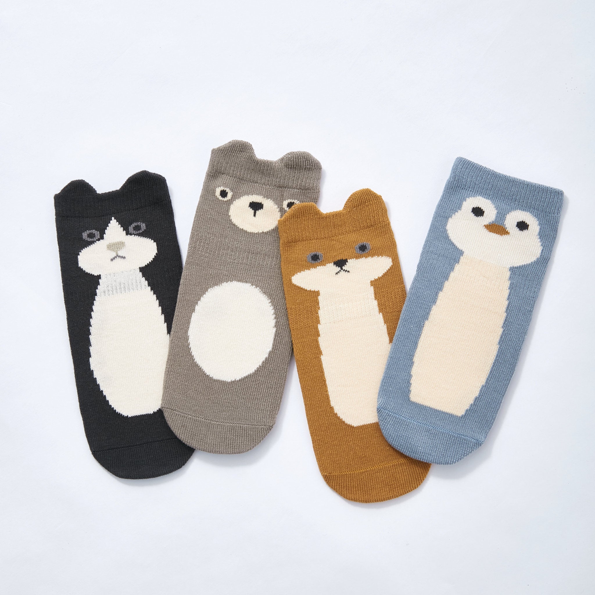 LittleYogaSocks Critter Crew- Organic- 4 Pairs of Stay-On Baby & Toddler Non-Slip Socks | Playroom Avenue