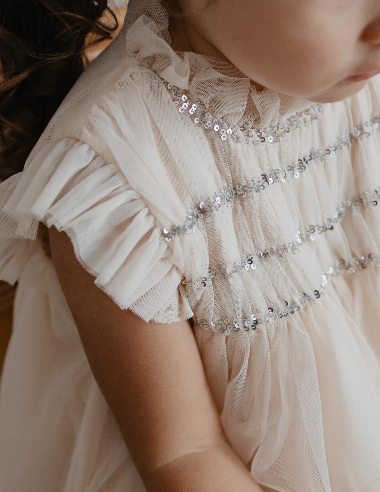 Le Petit Lapin Scarlett | Cotton Tulle Dress | Vintage Cream | Playroom Avenue