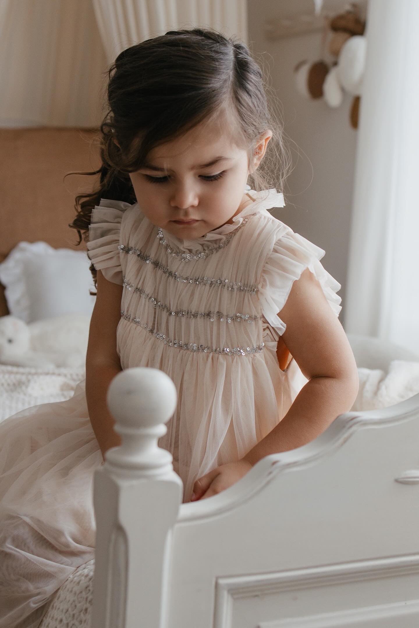 Le Petit Lapin Scarlett | Cotton Tulle Dress | Vintage Cream | Playroom Avenue