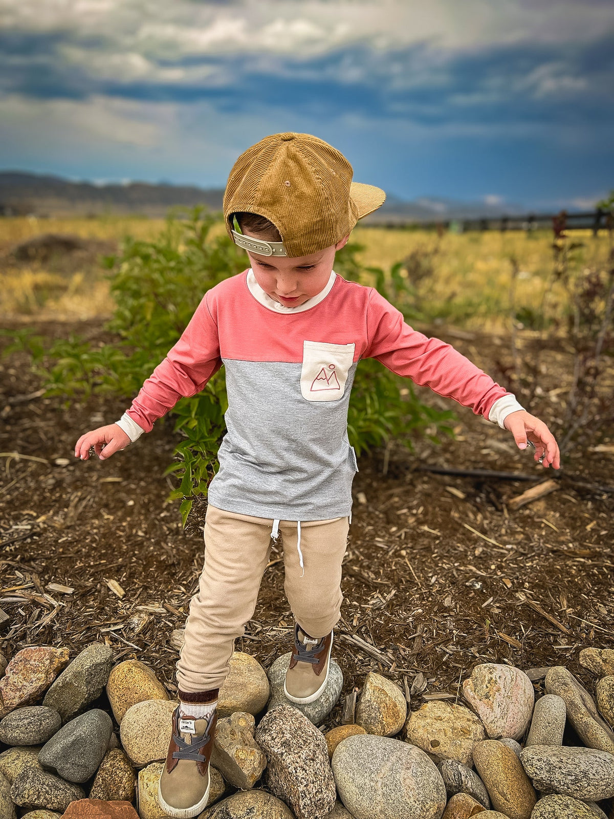 Keep the Littles Wild Mountain color block bamboo | Playroom Avenue