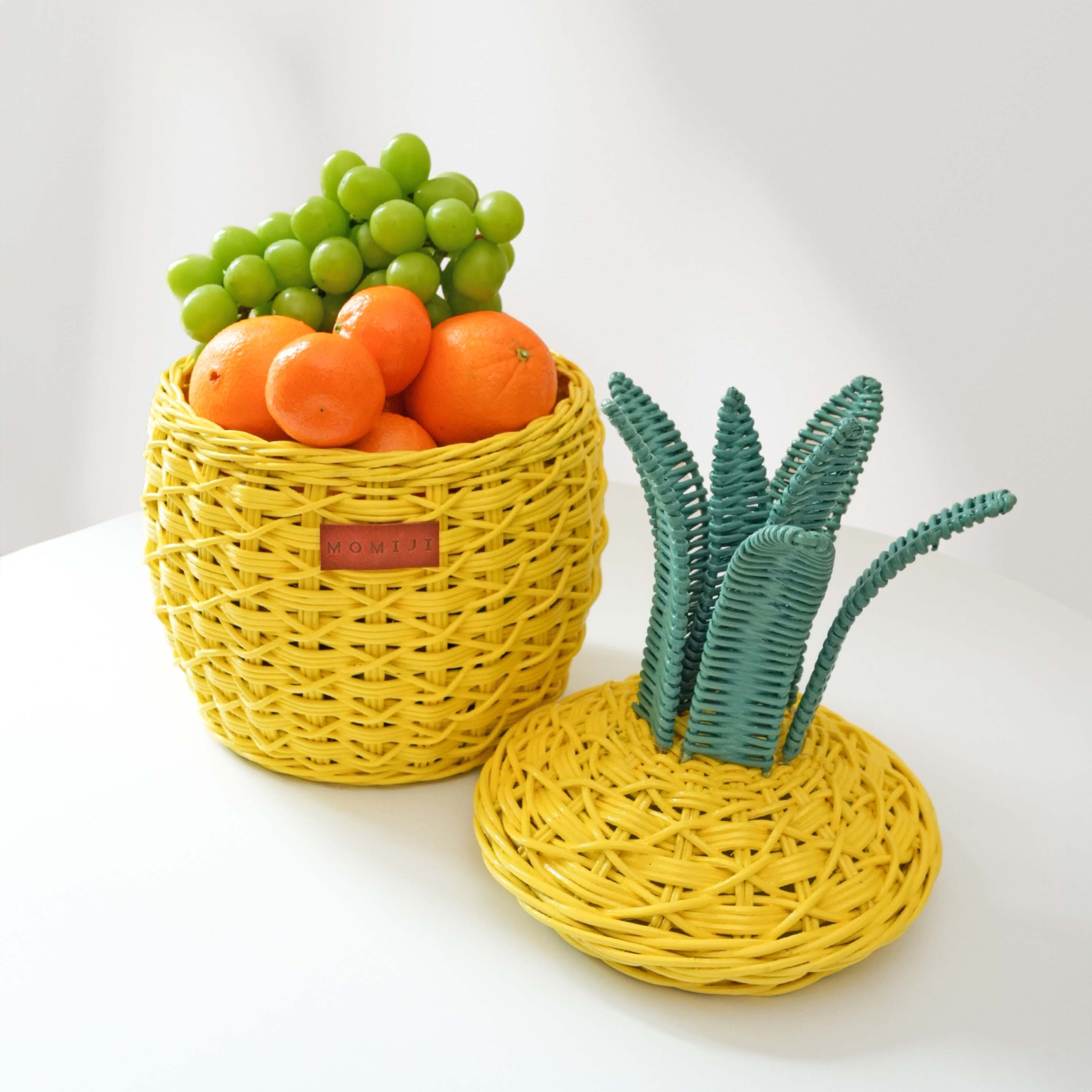 Momiji Pineapple Storage Basket Small - Yellow | Playroom Avenue