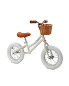 Baghera Ride-On Balance Bike Ivory White + Helmet