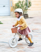 Baghera Ride-On Balance Bike Ivory White + Helmet