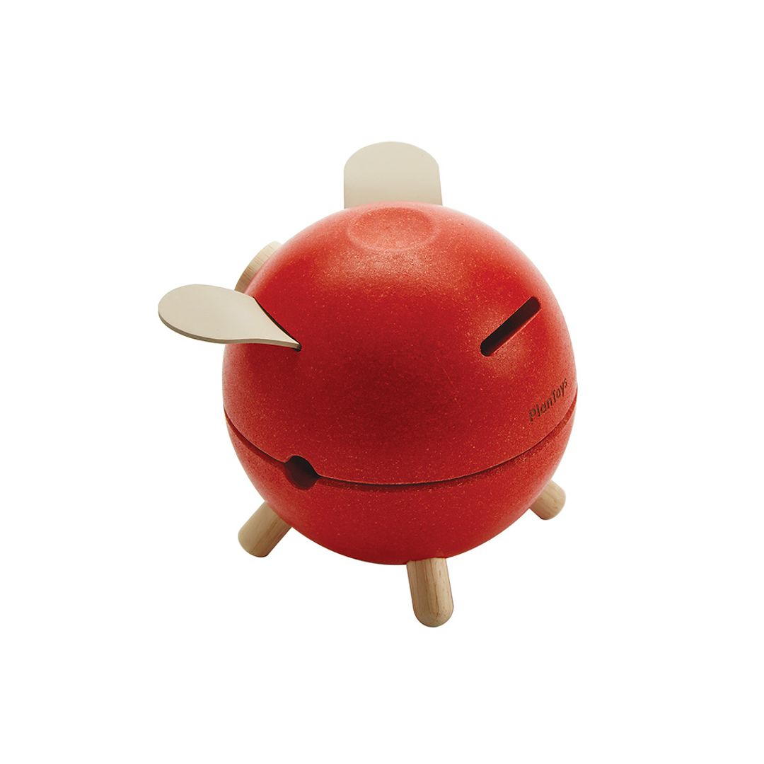 PlanToys Piggy Bank Red - Orchard | Playroom Avenue