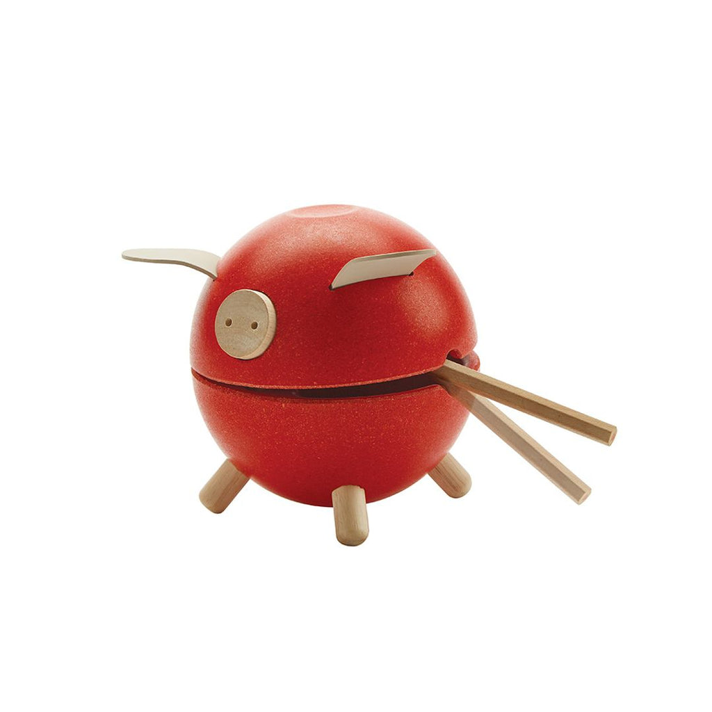 PlanToys Piggy Bank Red - Orchard | Playroom Avenue