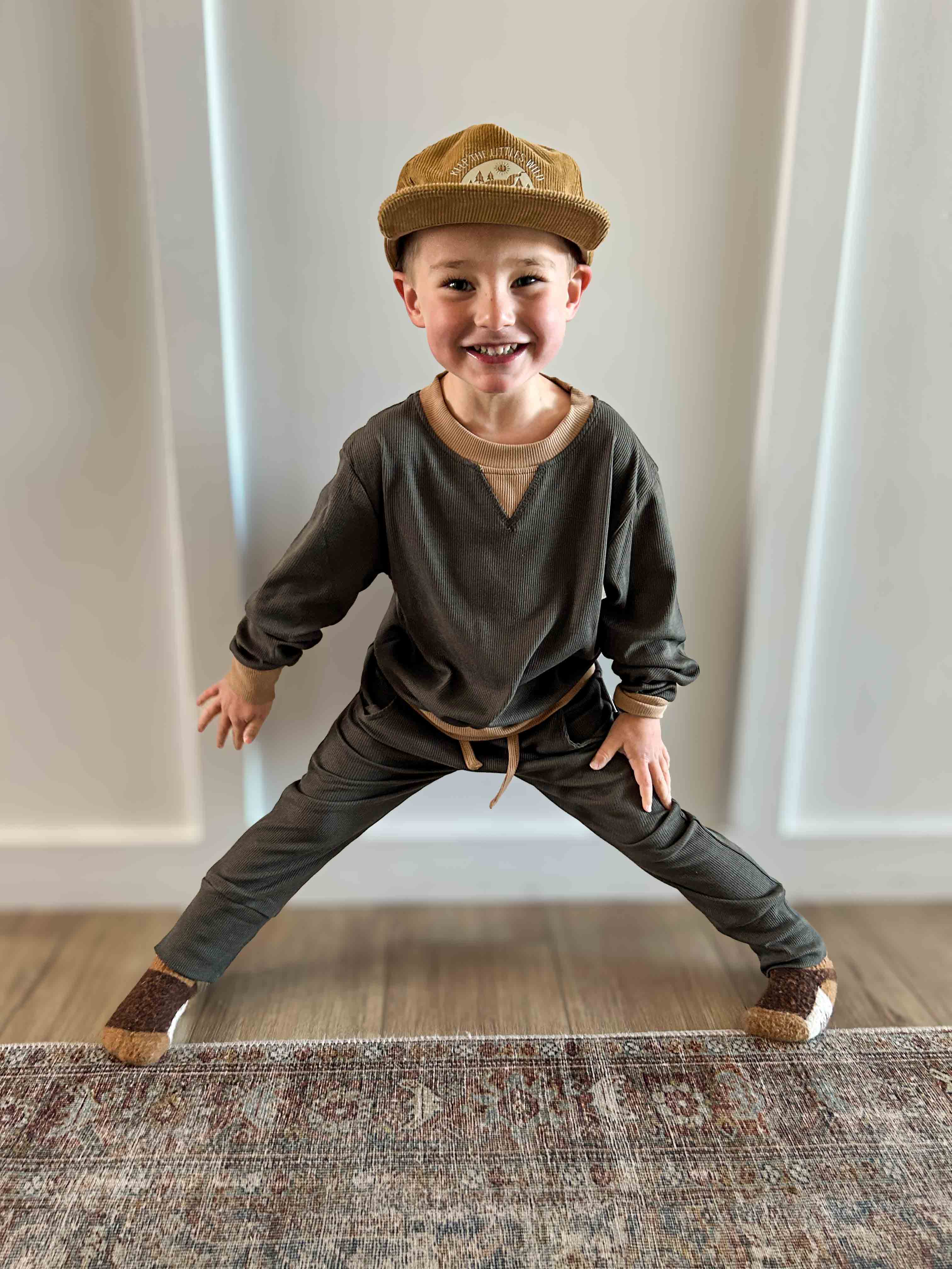 Keep the Littles Wild Ribbed bamboo joggers | Playroom Avenue