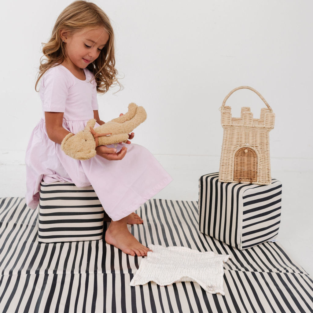Toki Kids Bold Stripe Vegan Leather Mat | Playroom Avenue