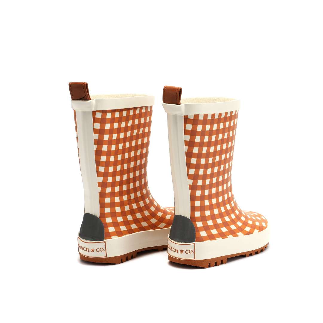 GRECH & CO. Classic Rain Boots | Sienna Gingham | Playroom Avenue