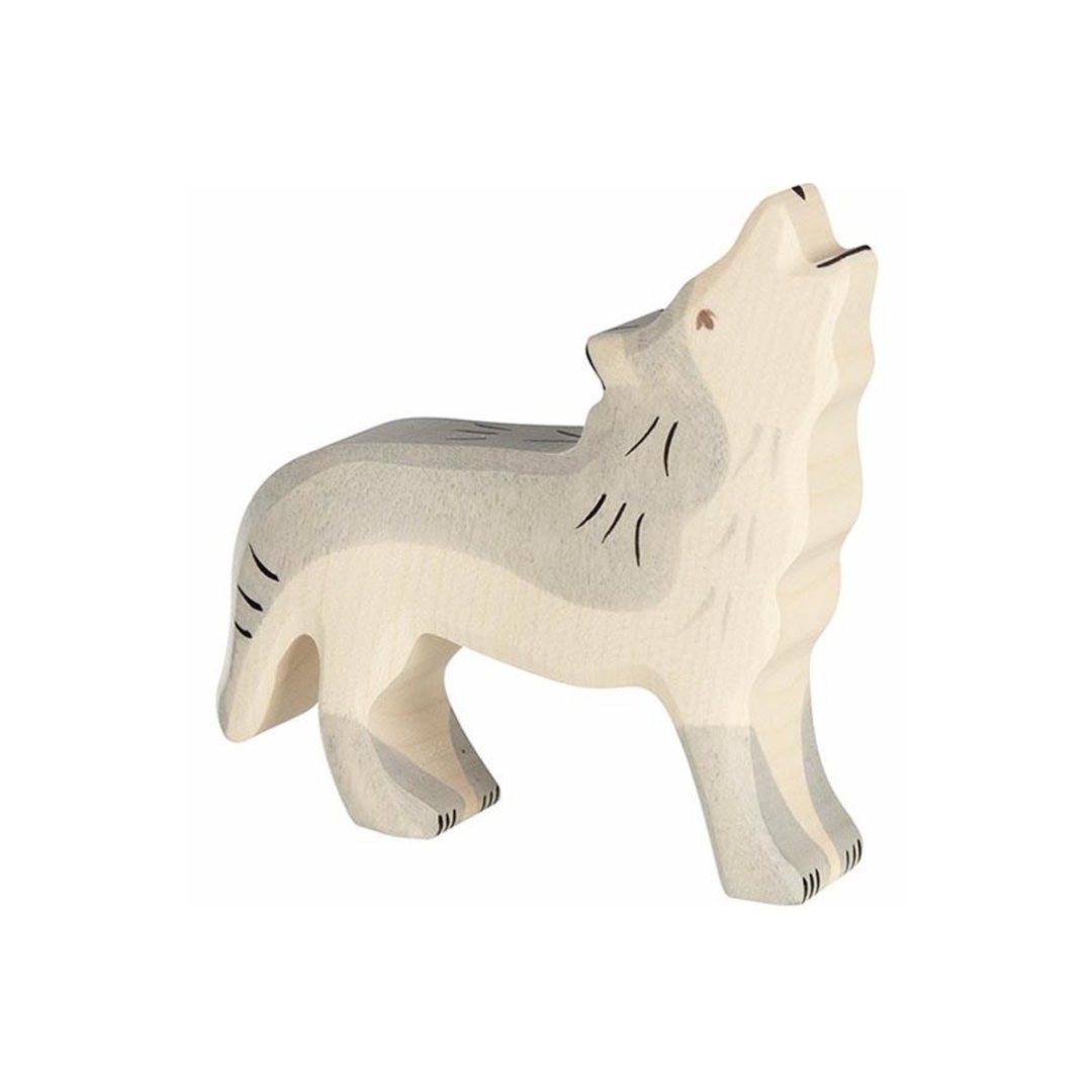 Holztiger Wooden Wolf Figure | Playroom Avenue