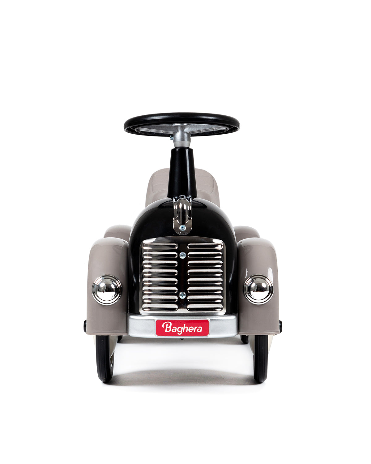 Children's toy car with a vintage design on a white background