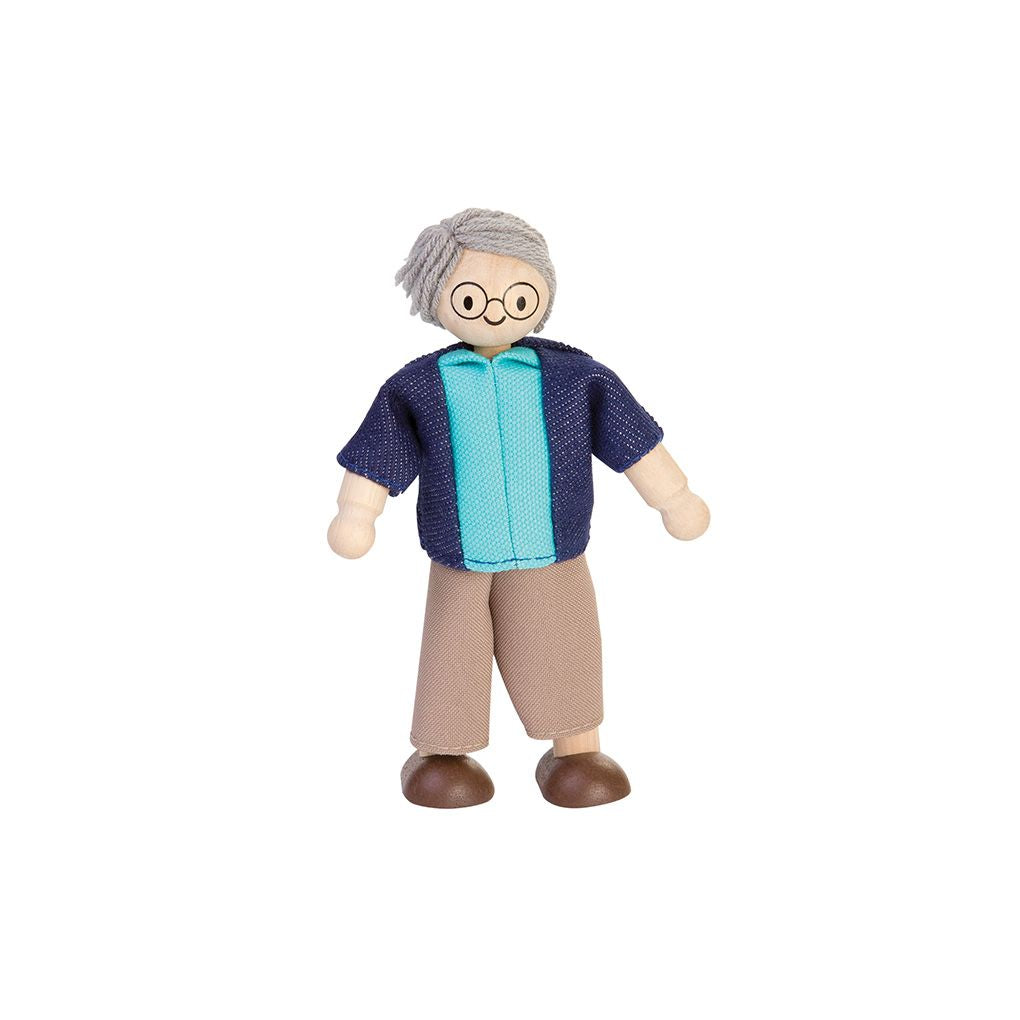 PlanToys Grandfather Dollhouse Figure - Light Skin Tone | Playroom Avenue