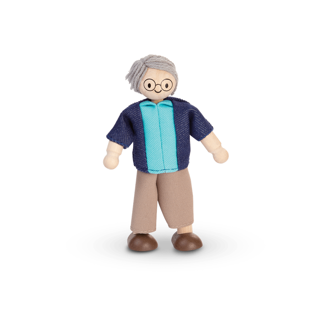 PlanToys Grandfather Dollhouse Figure - Light Skin Tone