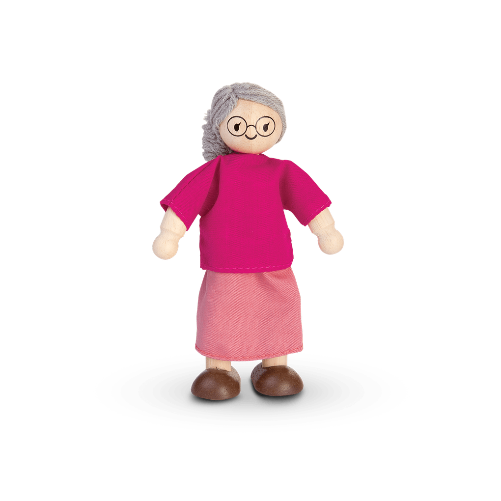 PlanToys Grandmother Dollhouse Figure - Light Skin Tone