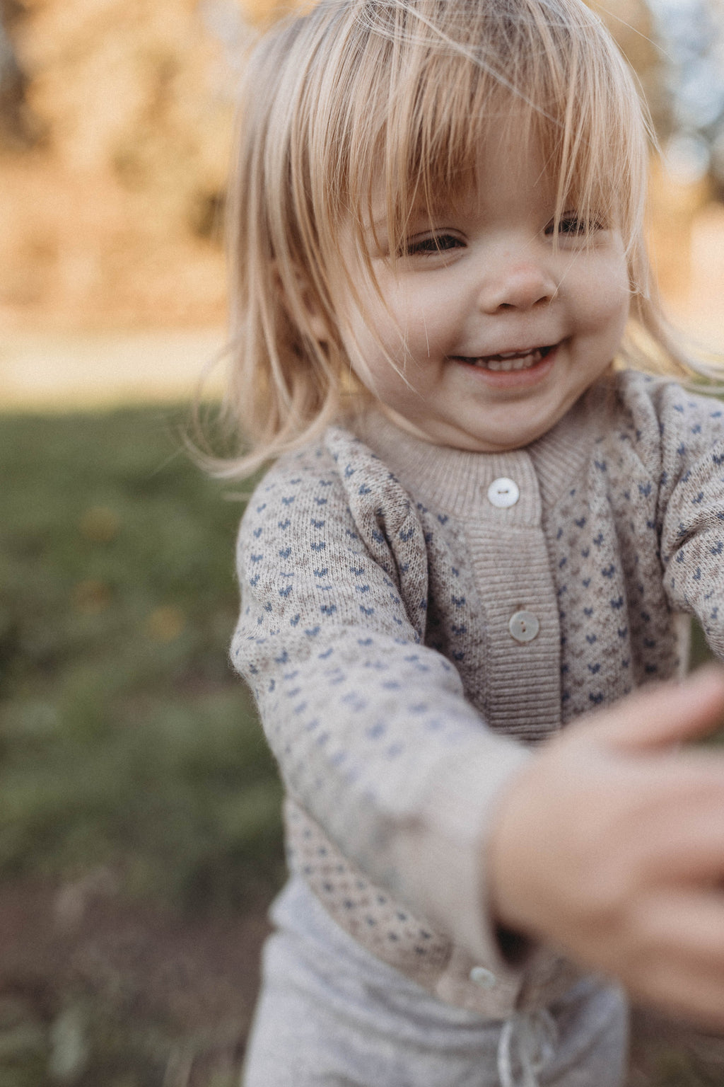 La Petit Lapin Cashmere Cardigan | Petit Coeur Natural | Playroom Avenue