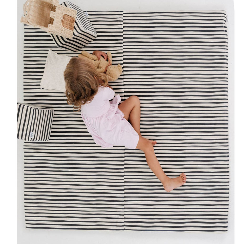 Toki Kids Bold Stripe Vegan Leather Mat | Playroom Avenue