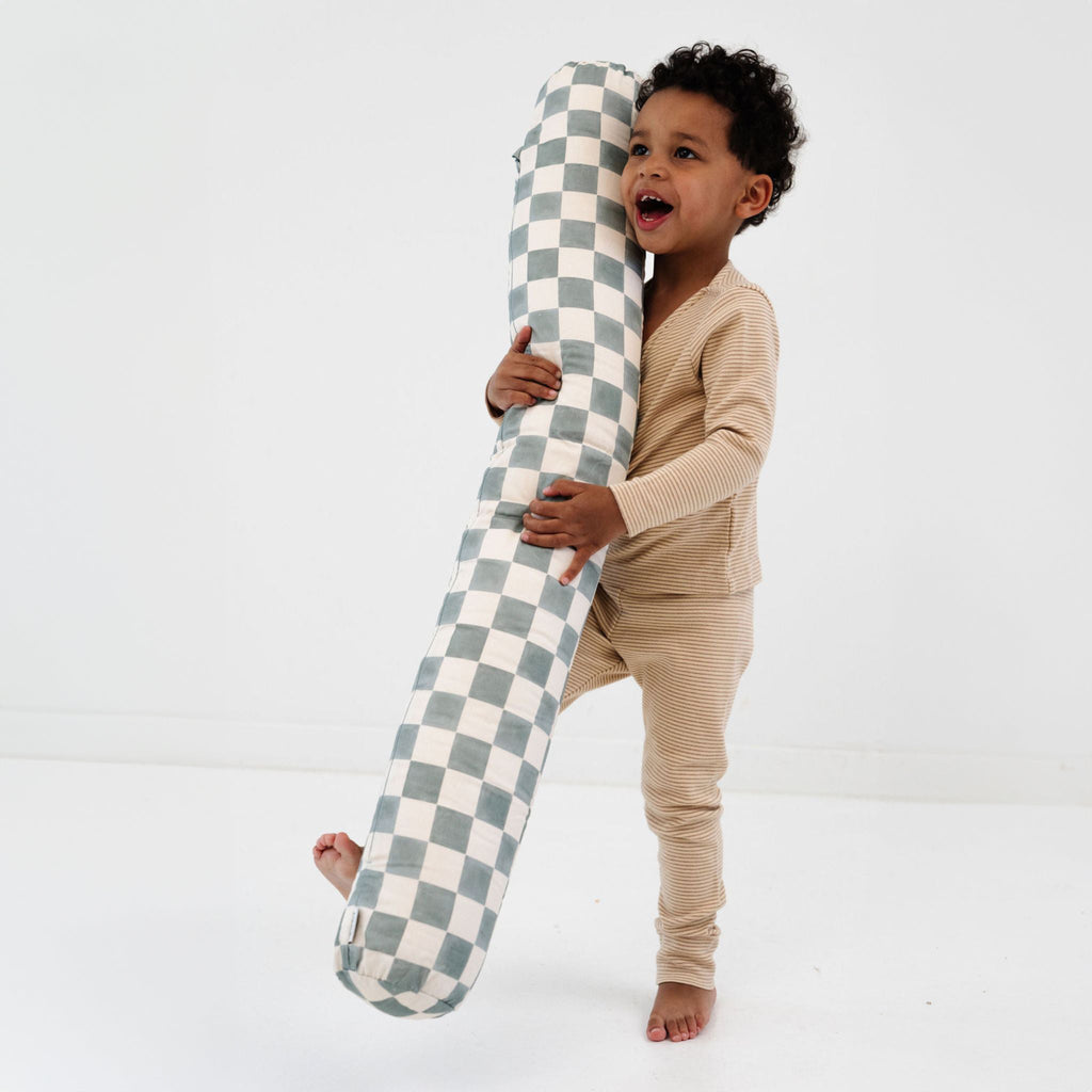 Toki Kids Checker Matcha Support Pillow | Playroom Avenue