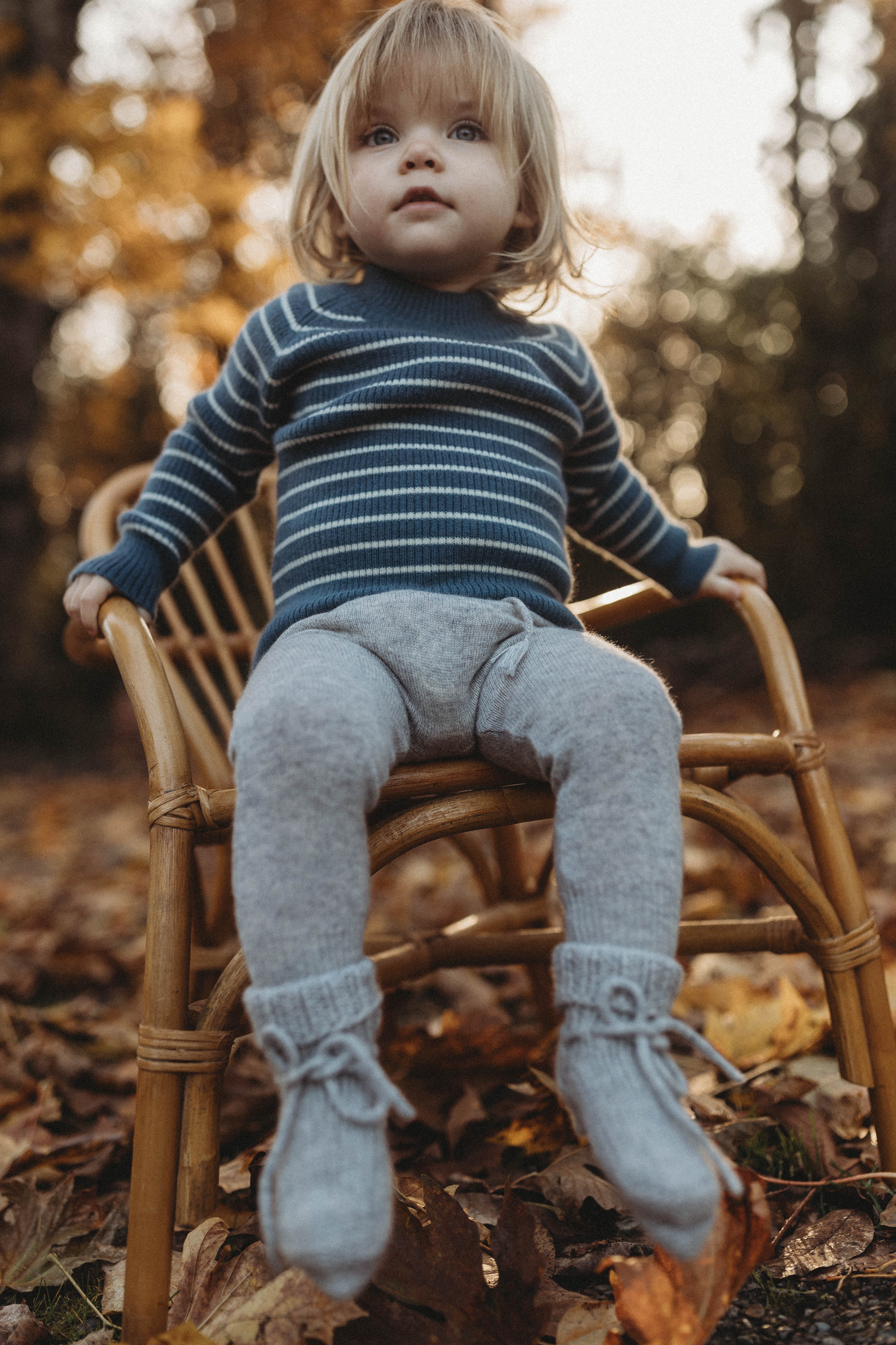 La Petit Lapin Cashmere Sweater | Navy/Creme | Playroom Avenue
