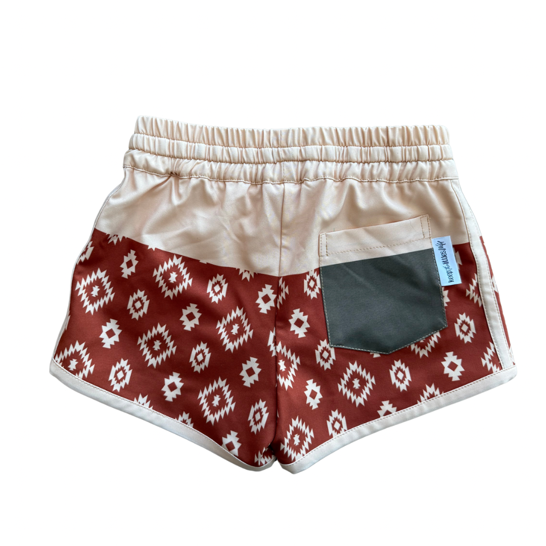 Keep the Littles Wild color block- hybrid shorts | Playroom Avenue