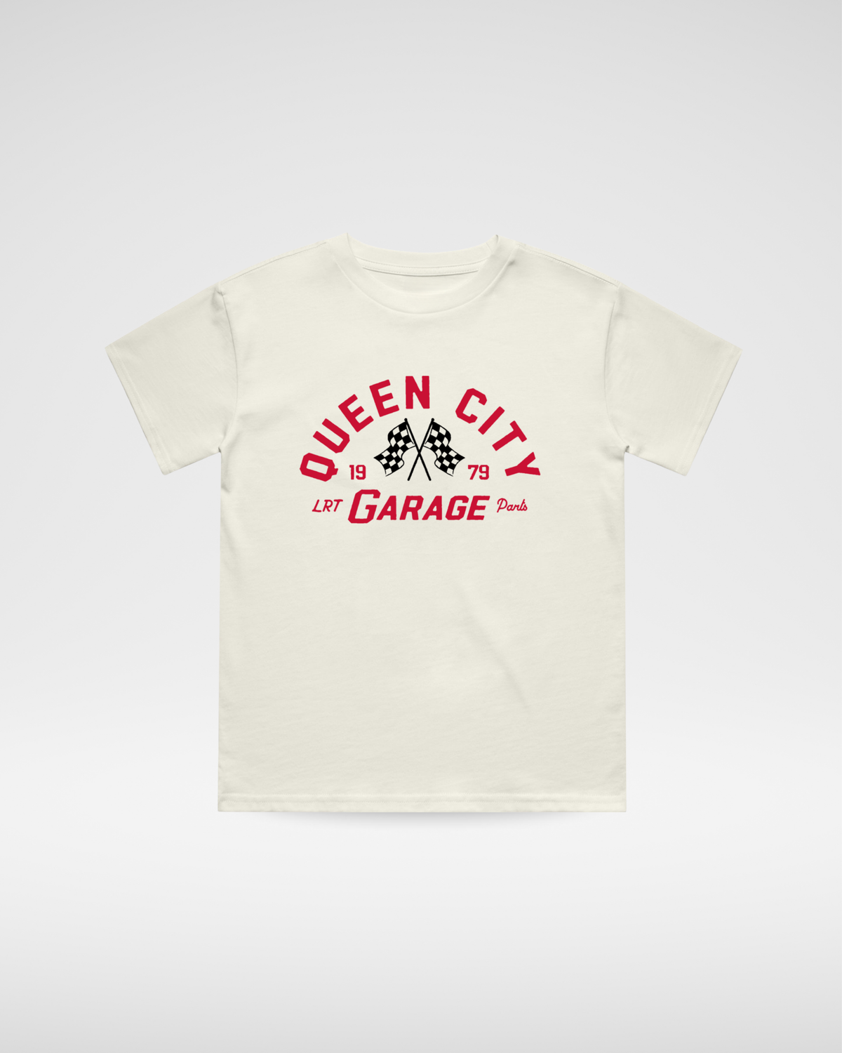 LITTLE RAD THINGS LRT GARAGE PARTS TEE - VINTAGE CREAM (FRONT ONLY) | Playroom Avenue