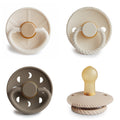 FRIGG Natural Rubber Pacifier 4-Pack Crystal Sparkling 0-6 Months | Playroom Avenue