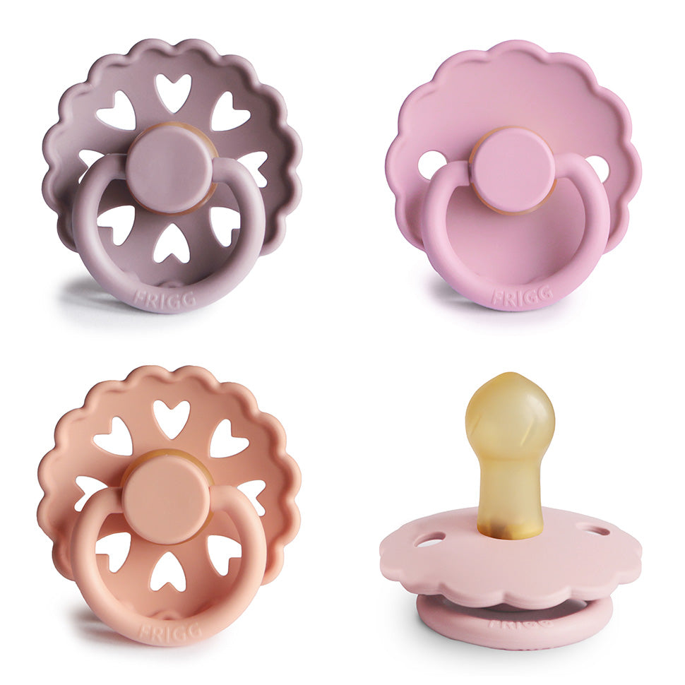 FRIGG Natural Rubber Pacifier 4-Pack Sunset Bliss 0-6 Months | Playroom Avenue