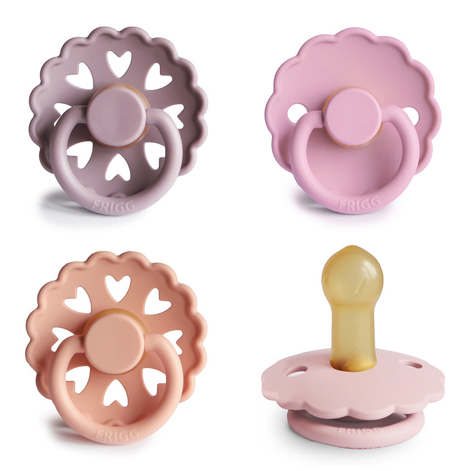 FRIGG Natural Rubber Pacifier 4-Pack Sunset Bliss 6-18 Months | Playroom Avenue