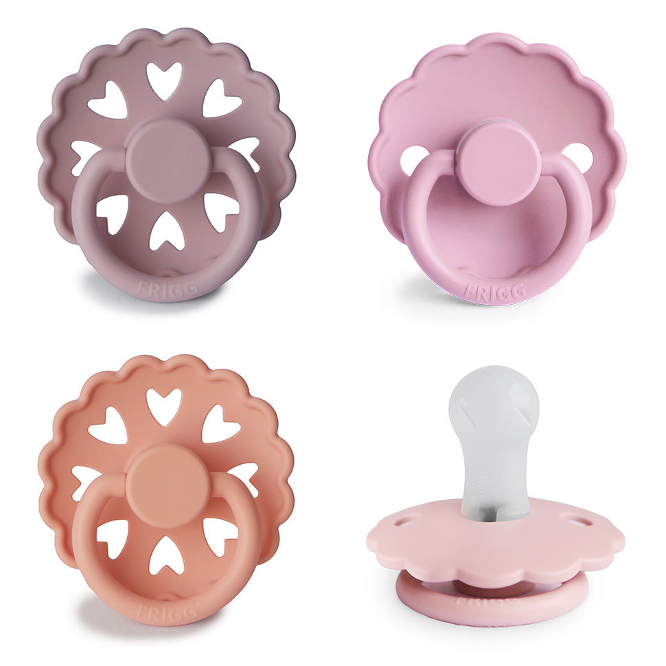 FRIGG Silicone Pacifier 4-Pack Sunset Bliss 0-6 Months | Playroom Avenue