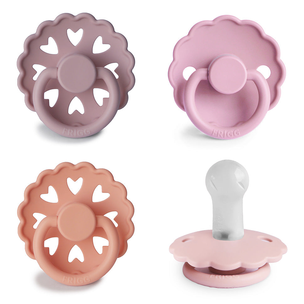FRIGG Silicone Pacifier 4-Pack Sunset Bliss 6-18 Months | Playroom Avenue