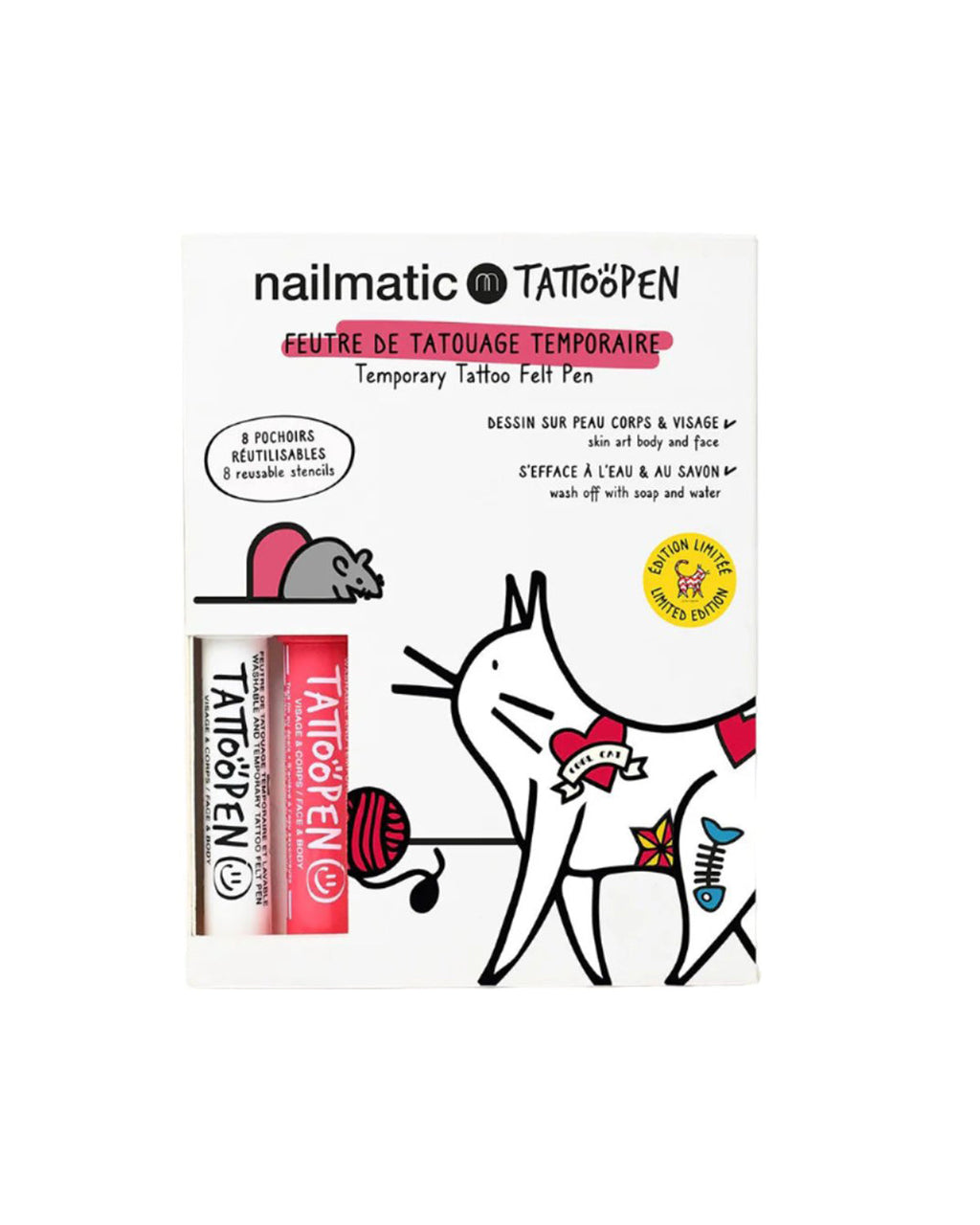 Nailmatic Tattoo Pen Set for Kids CAT | Playroom Avenue