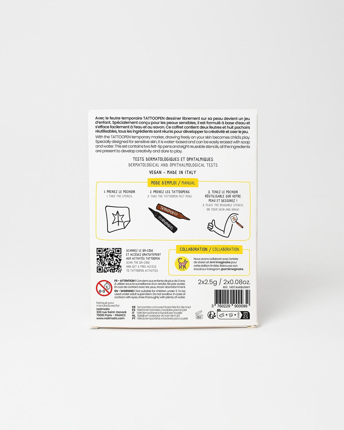 Nailmatic Tattoo Pen Set for Kids BUNNY | Playroom Avenue