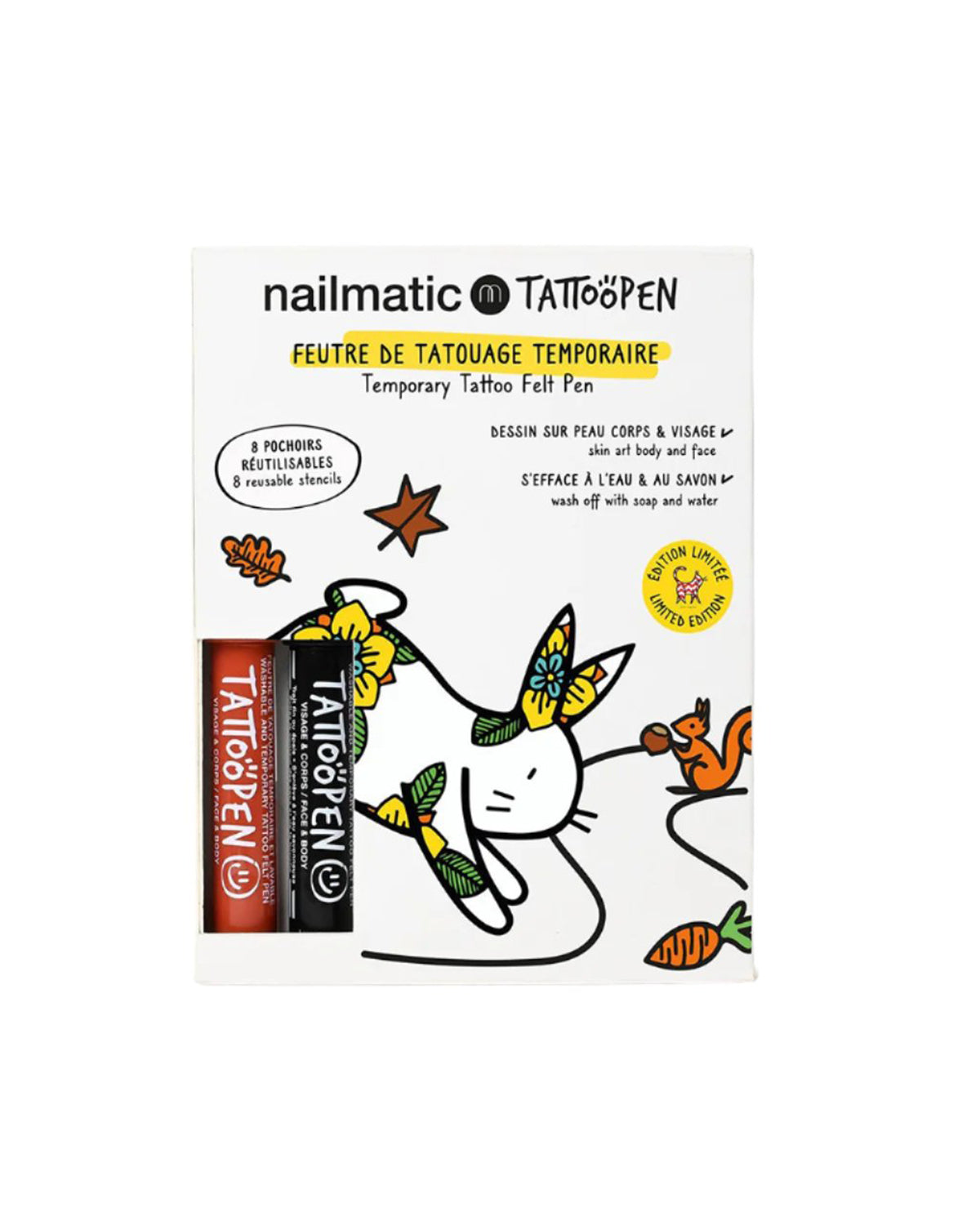 Nailmatic Tattoo Pen Set for Kids BUNNY | Playroom Avenue