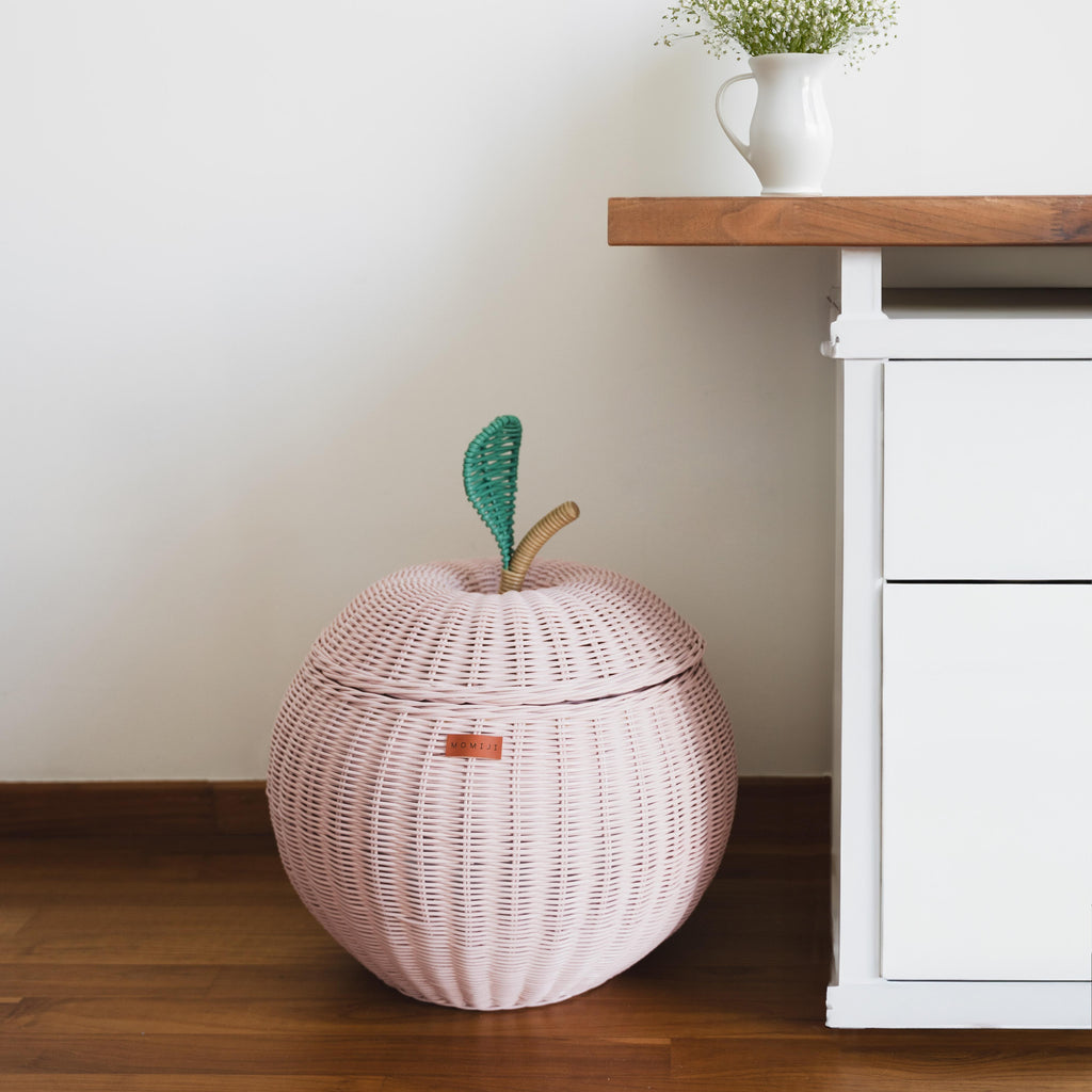 Momiji Apple Storage Basket - Pink | Playroom Avenue