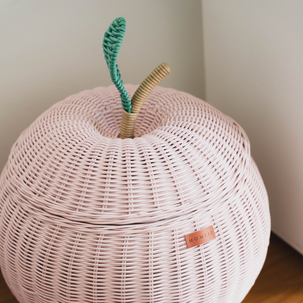 Momiji Apple Storage Basket - Pink | Playroom Avenue