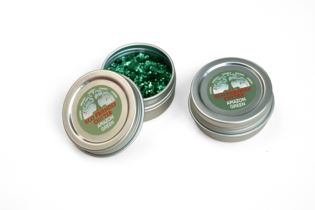 Natural Earth Paint Eco-Friendly Glitter Amazon Green - Chunky | Playroom Avenue