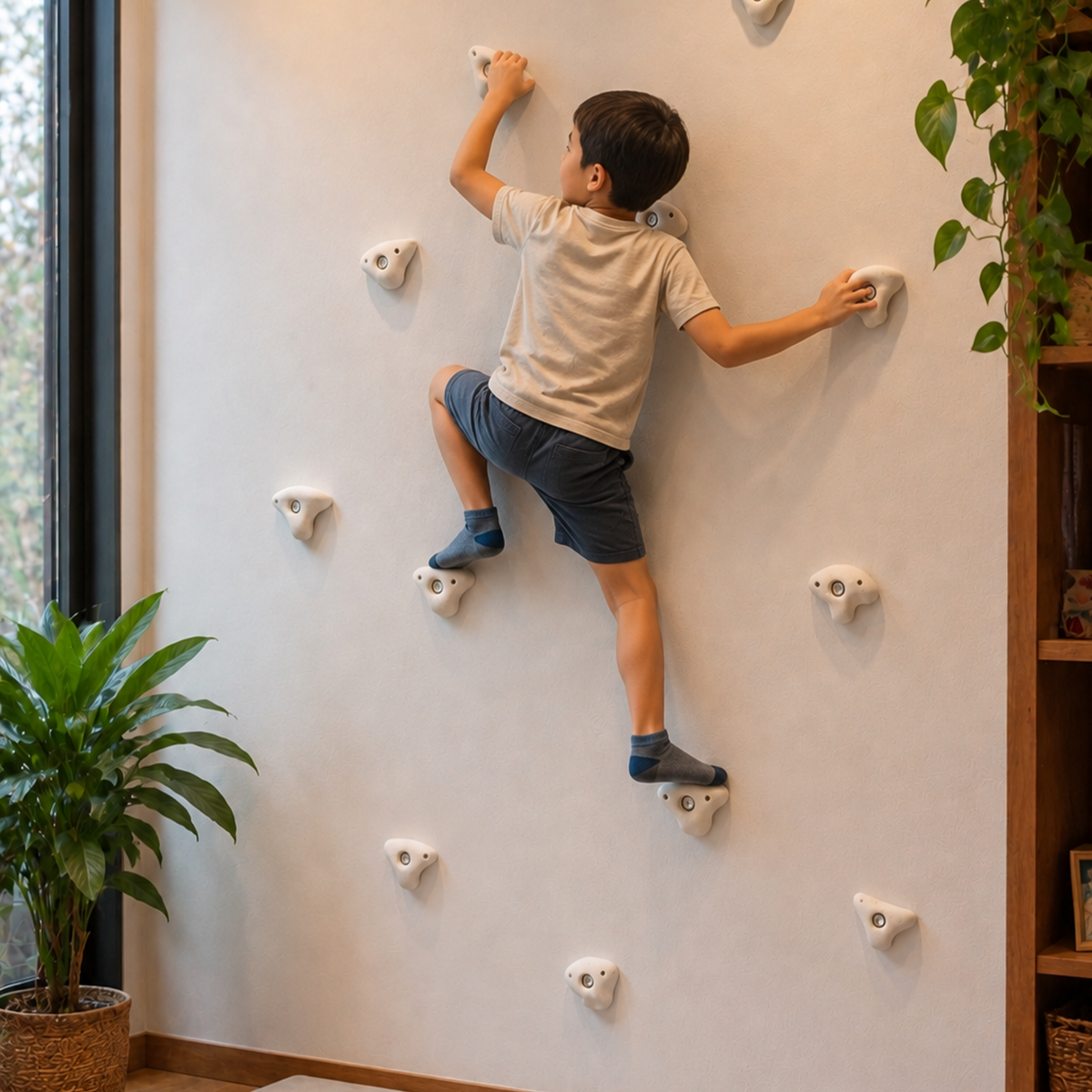 Everett & Avery Co. Premium Rock Climbing Holds (Moon Rocks) - Indoor Climbing Wall | Playroom Avenue