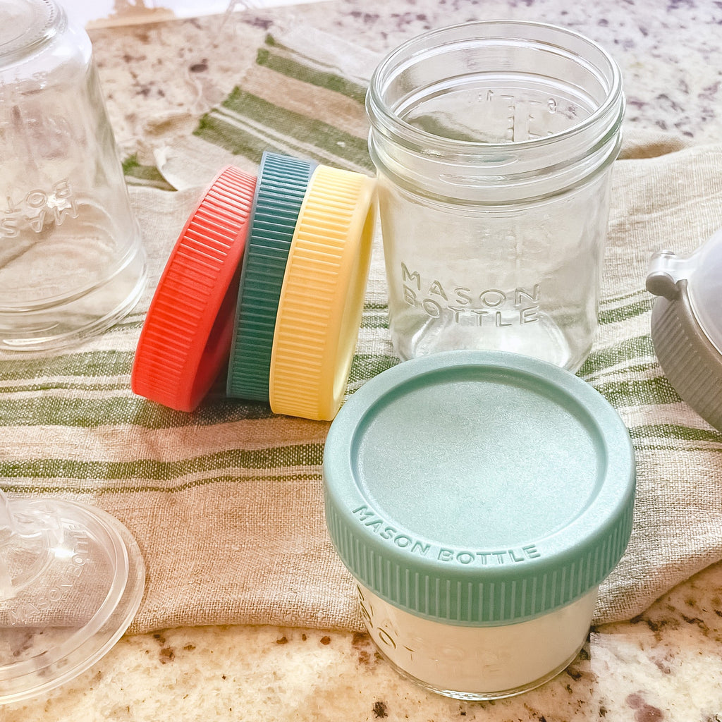 Mason Bottle Plastic Storage Lids | Playroom Avenue